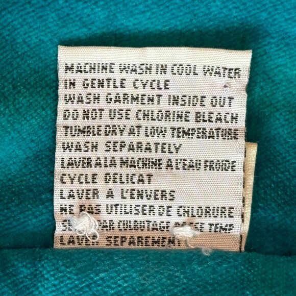 VINTAGE LEVI'S - Velvet Turquoise Jacket - 725 Originals - Picture 9 of 11